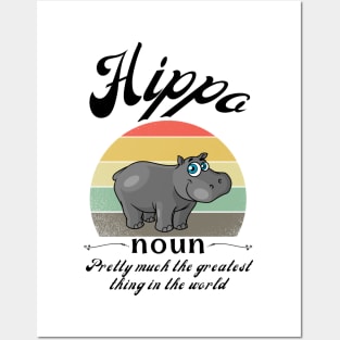 Hippo Animals Definition Posters and Art